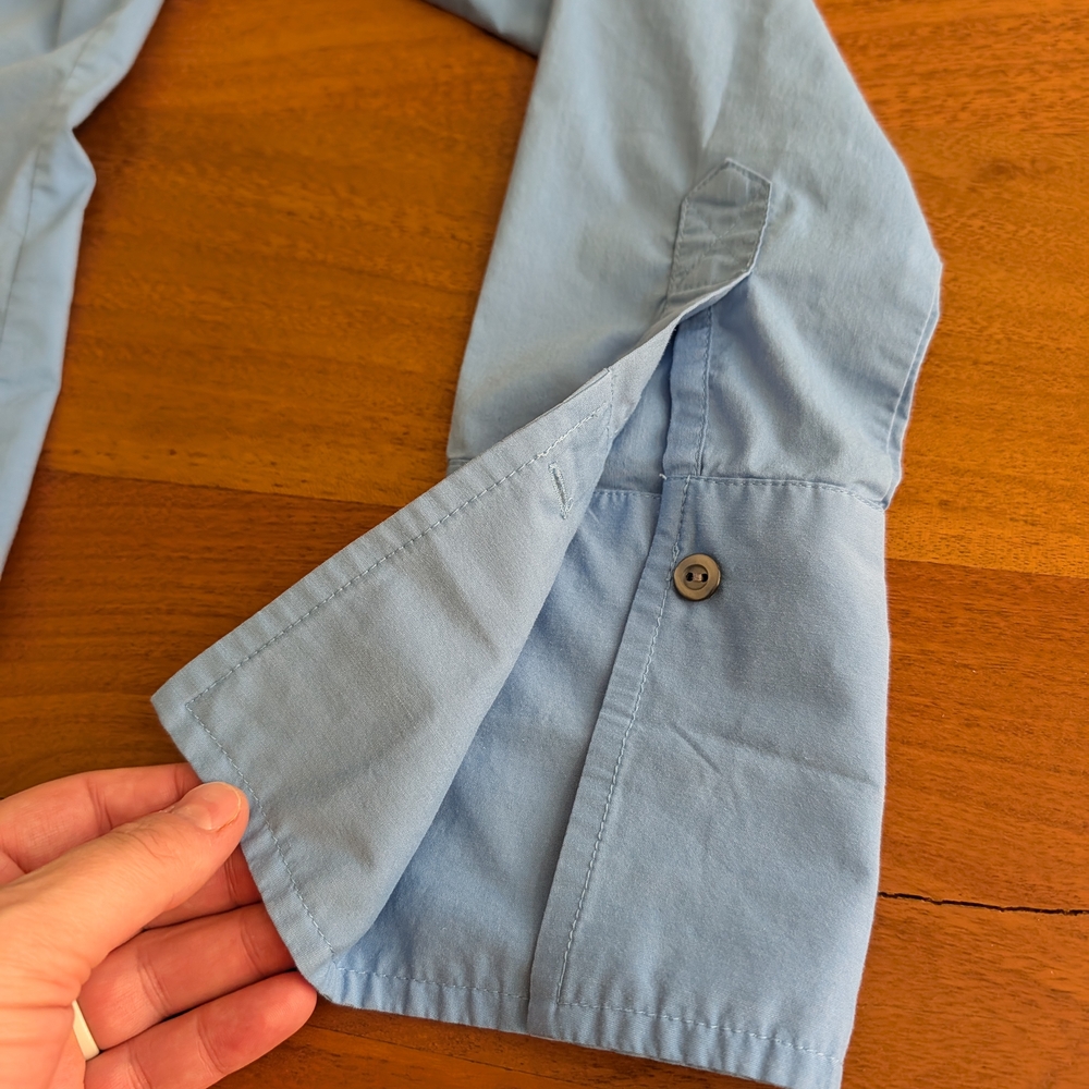 New York & Company City Stretch Sky Blue Shirt - Womens Medium - Picture 2 of 4